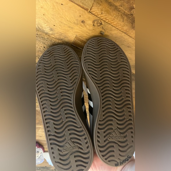 Adidas White and Black Striped Sneakers - Picture 4 of 6